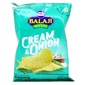 Balaji Cream And Onion Potato Wafers 40G