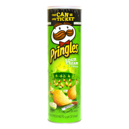 Pringles Sour Cream And Onion Potato Chips 169g