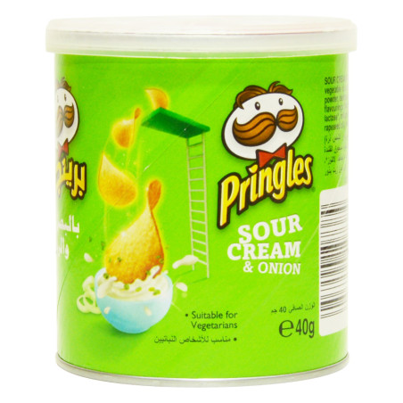 Pringles Sour Cream And Onion Potato Chips 40g