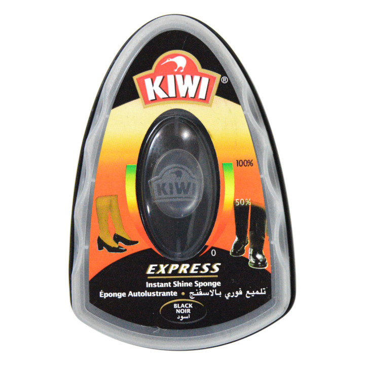 Kiwi Black Shoe Shine Sponge, 7 ml
