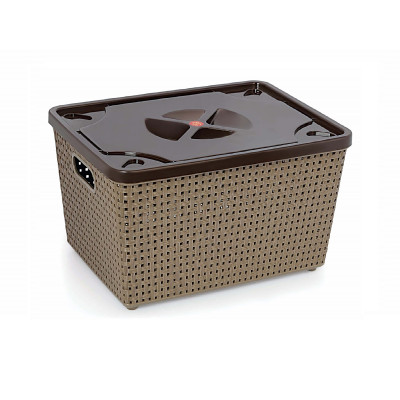 Nakoda No. 666 Dune Plastic Basket With Lid 1Pcs