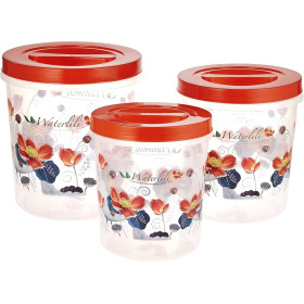 حاويات سيراميك بسيطة بزهرية 3 قطع – 1.5 لتر