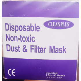 قناع غبار وفلتر قابل للتصرف من كلين بلس (50 قطعة)