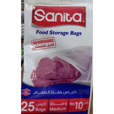 Sanita No.10 25Bags Food Storage Bags 1Pkt