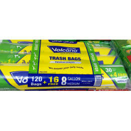 Volcano Garbage Bags 8 Gallon, 1 pack