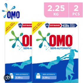 أومو أكتيف مسحوق غسيل نصف أوتوماتيكي 2.25 كغ × 2