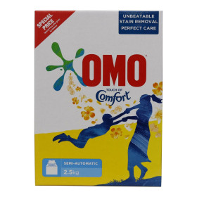 أومو كومفورت مسحوق غسيل نصف أوتو 2.5 كغ × 2