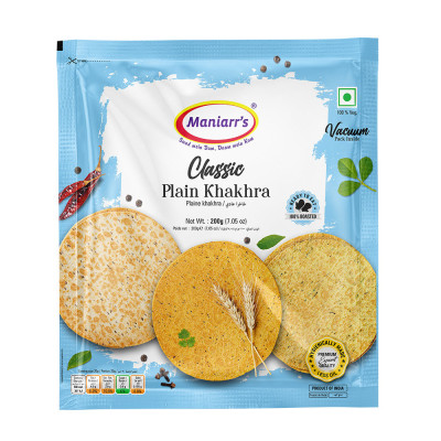 Maniarrs Classic Plain Khakra 200Gm. Indian