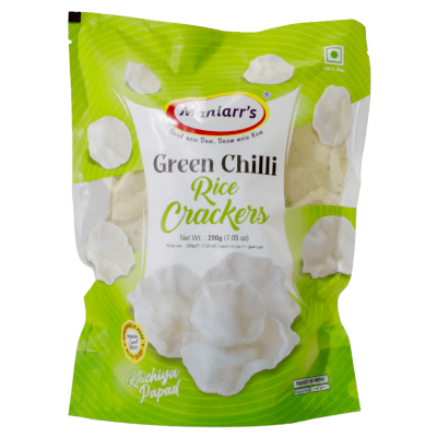 Maniarrs Green Chilli Rice Crackers 300Gm