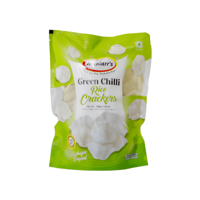 Maniarrs Green Chilli Rice Crackers 200Gm