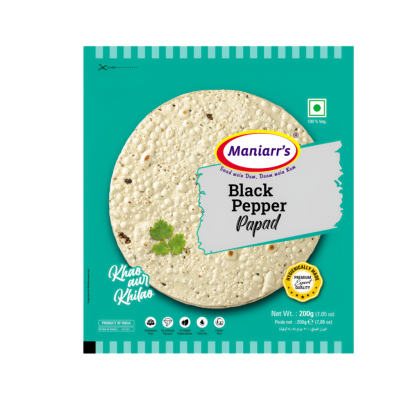 Maniarrs Black Pepper Papad 200Gm