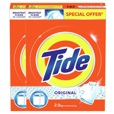 Tide Original Fastaction Washing Powder 2.5Kg X 2