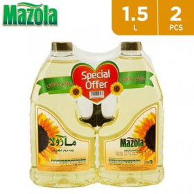 زيت دوار الشمس مازولا 100% 1.5 لتر (عبوة 2)