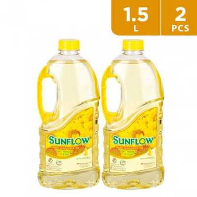 Sunflow Sunflower Oil Can 1.5L X 2