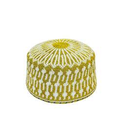 KB No. 21 Gents Gold Topi with Astar, 1 pc
