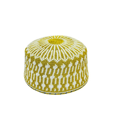 Kb No. 21 Gents Gold Topi With Astar 1Pc