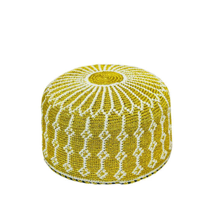 KB No. 22.5 Gents Gold Topi with Astar, 1 pc