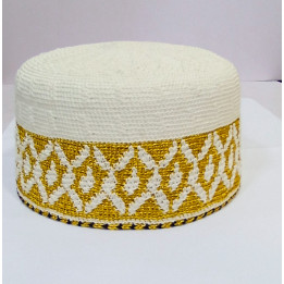 KB No. 20.5 Boys White Topi, 1 pc