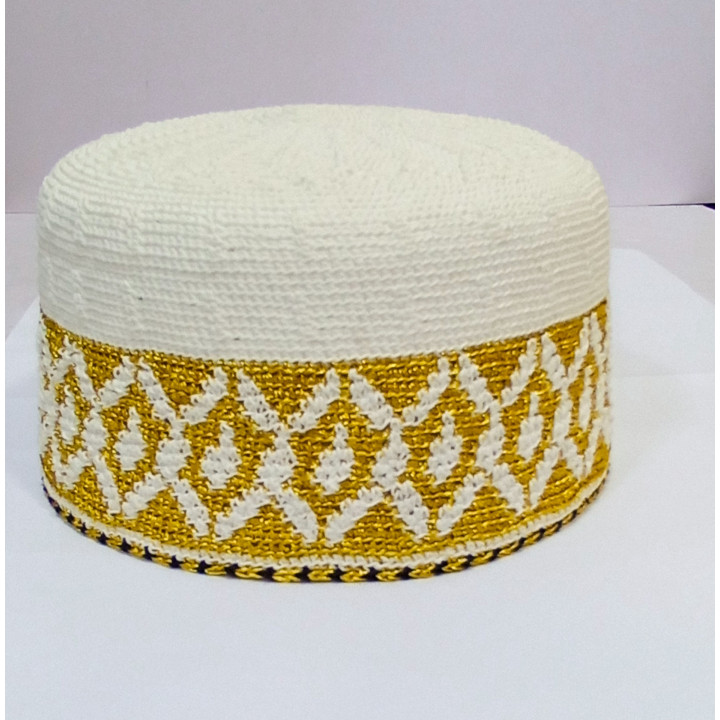 KB No. 20.5 Boys White Topi, 1 pc