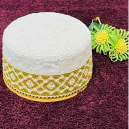 KB No. 19.5 Boys White Topi, 1 pc