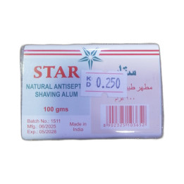 Star Natural Antiseptic Shaving Alum, 100 g
