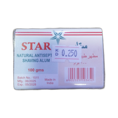 Star Natural Antiseptic Shaving Alum 100G