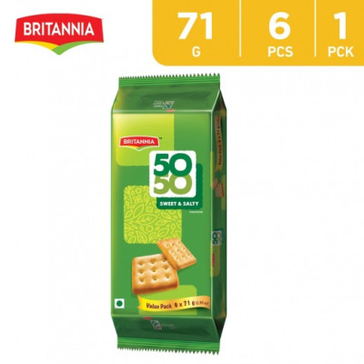 Britannia Fifty Fifty 6X71g Biscuit 1Pkt