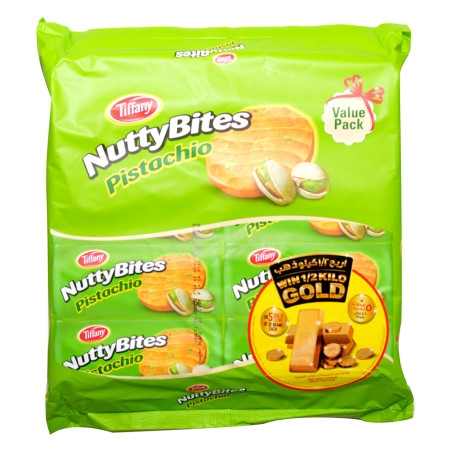 Tiffany Nutty Bites Pistachio Combo (81G X 8P) Cookies 1Pkt