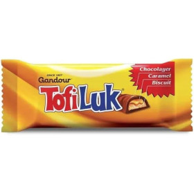 Tofi Luk Caramel And Milk Choclate Bar 22G