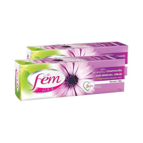 Fem Twin Pack Normal/Oily Chamomile Hair Removal Cream 120G