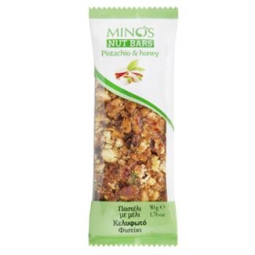 Minos Pistachio And Honey Nut Bars 50G