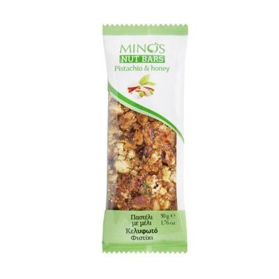 Minos Pistachio And Honey Nut Bars 50G