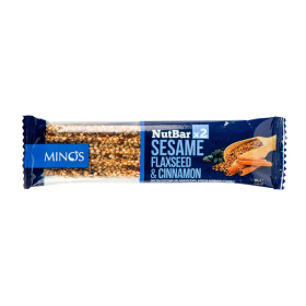 Minos Sesame Flaxseed And Cinnamon Nut Bars 30G