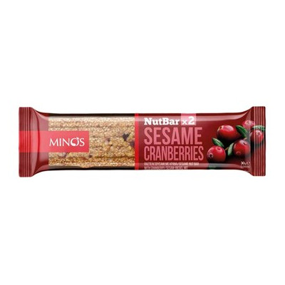 Minos Sesame Cranberries Nut Bars 30G