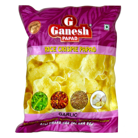 Ganesh Rice Crispy Garlic Papad 150G