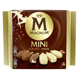 Magnum Mini Almond White 6P Ice Cream Bar 252G