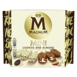 Magnum Mini Cookies and Almond White Ice Cream Bars, 6 pcs, 276 g