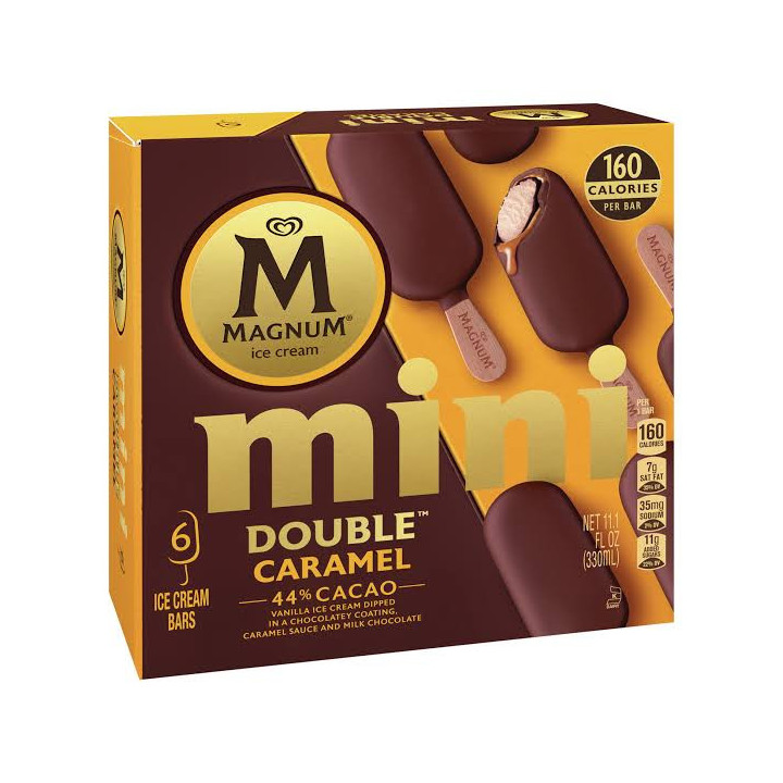 Magnum Mini Double Chocolate Caramel Ice Cream Bars, 6 pcs, 300 g