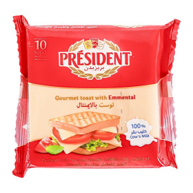 President 10 Slices Emmental Cheese 200G