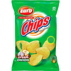 Euro Cream N Onion Potato Chips 160G