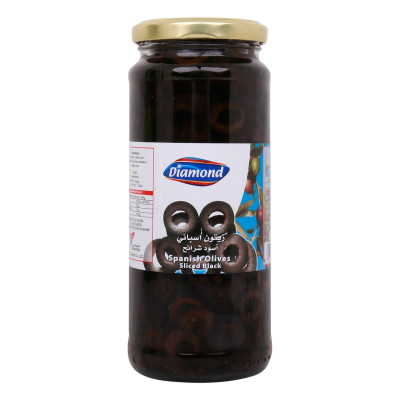 Diamond Sliced Black Olive 430G