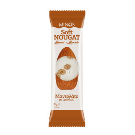 Minos Soft Nougat Almond Nut Bars 70G