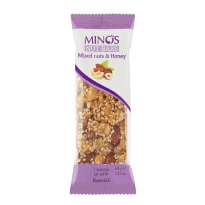 Minos Soft Nougat Mixed Nut Bars 70G