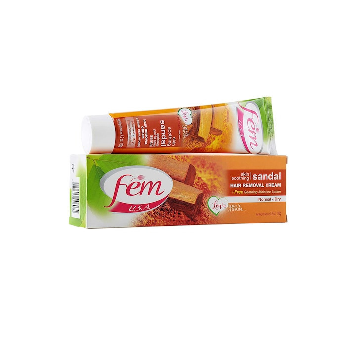 Fem Normal-Dry Sandal Hair Removal Cream, 120 g