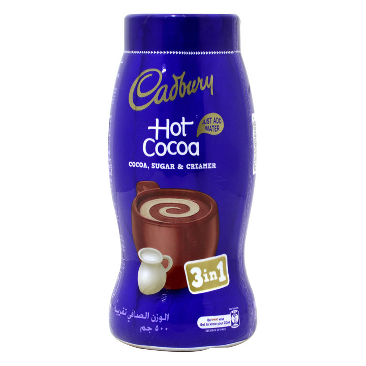 Cadbury 3-in-1 Hot Cocoa Flavoured Mix, 500 g