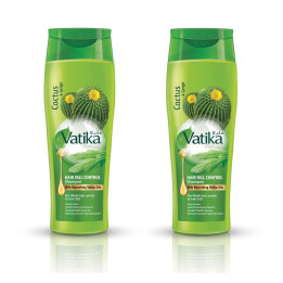 Dabur Vatika Cactus and Gergir Hair Fall Control Shampoo, 2 x 400 ml