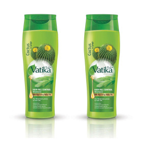 Dabur Vatika 2Pc Cactus And Gergir Hair Fall Control Shampoo 400Ml