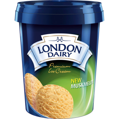 London Dairy Musk Melon Ice Cream Tub 500Ml