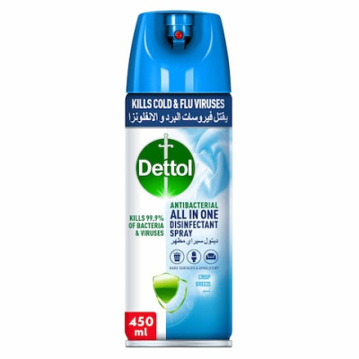 Dettol All In One Antibacterial Crisp Breeze Disinfectant Spray 450Ml