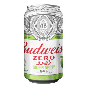Budweiser Green Apple Zero Can 330Ml